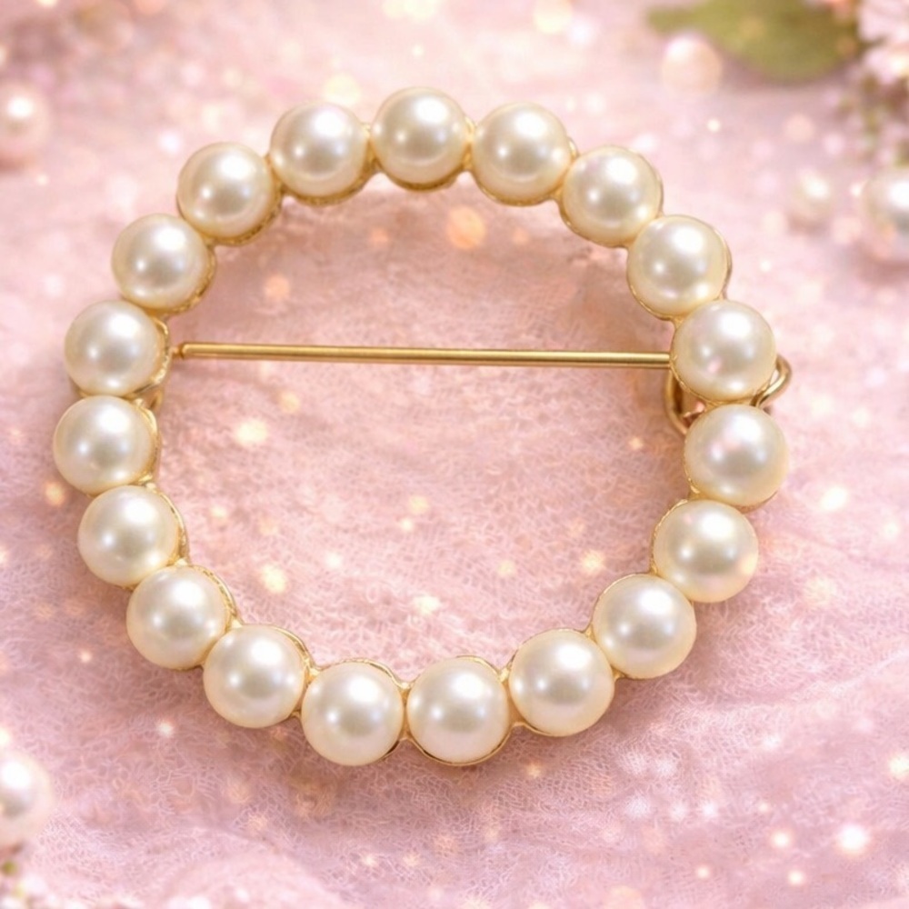 MARELLA Circular Gold Brooch